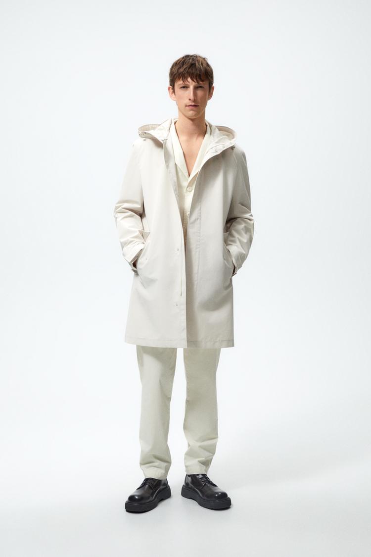Zara rubberized parka top